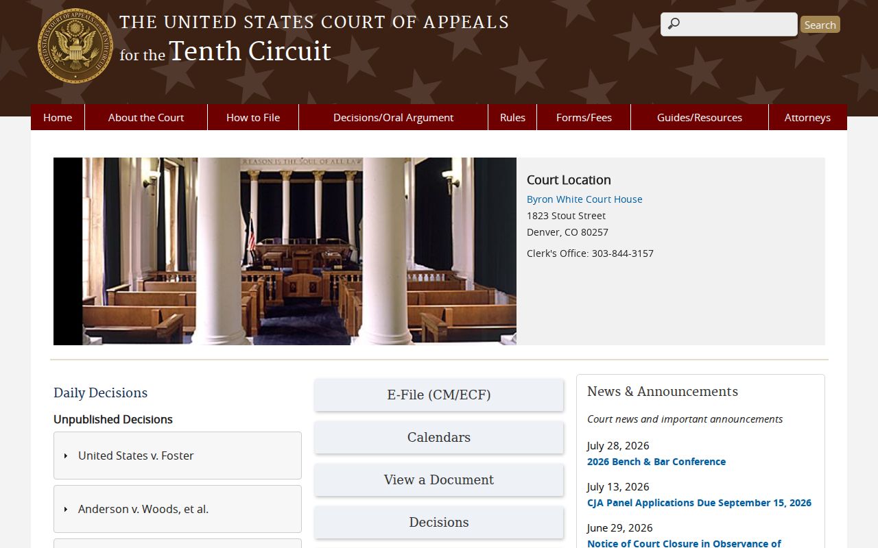 Tenth Circuit separate from Lane County traffic court records